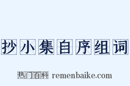 抄小集自序组词是什么意思的图片